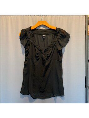 Black Ruffled Blouse